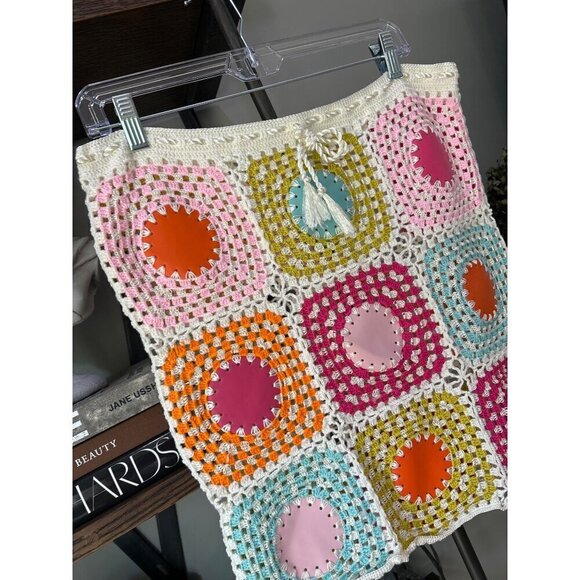 My Beachy Side Crochet Mini Skirt Multi Womens Size Large - Picture 7 of 9